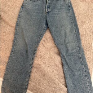 Agolde Riley high rise straight crop (stretch)